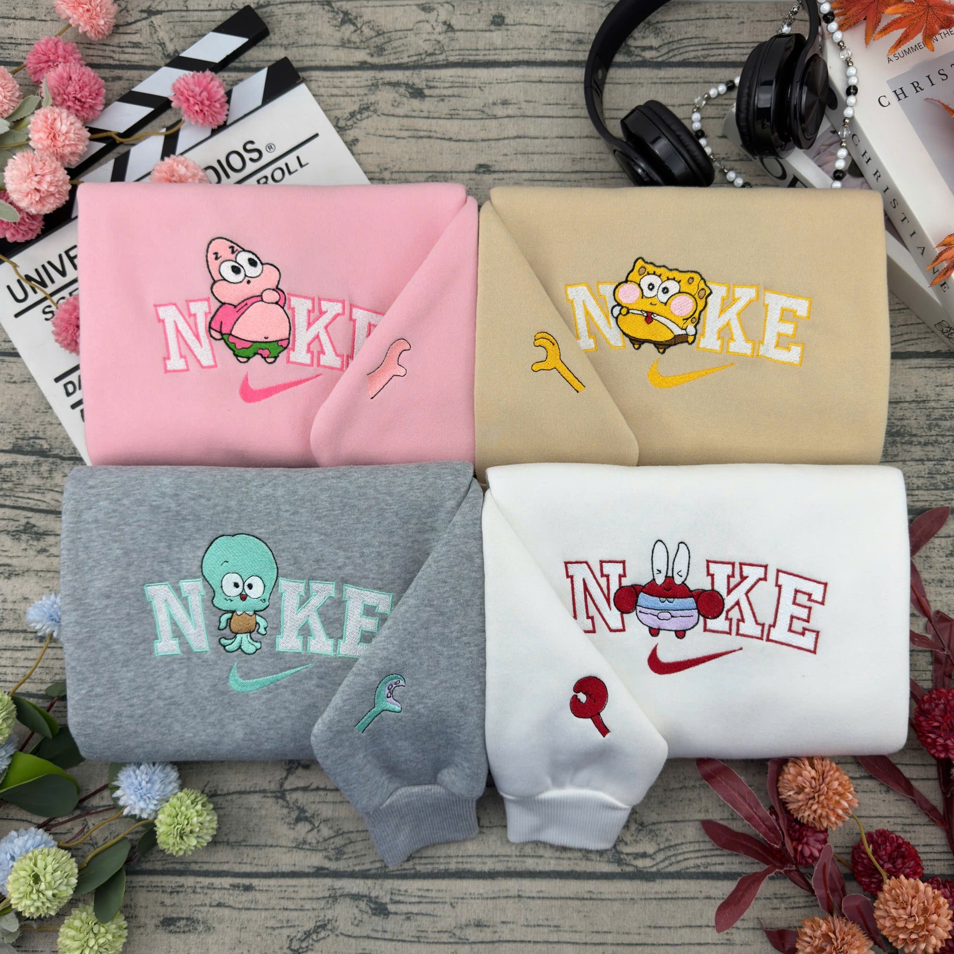 Close Friends Chibi Embroidered β Fun Cartoon Streetwear Embroidered Sweatshirt / Hoodie / T-Shirt