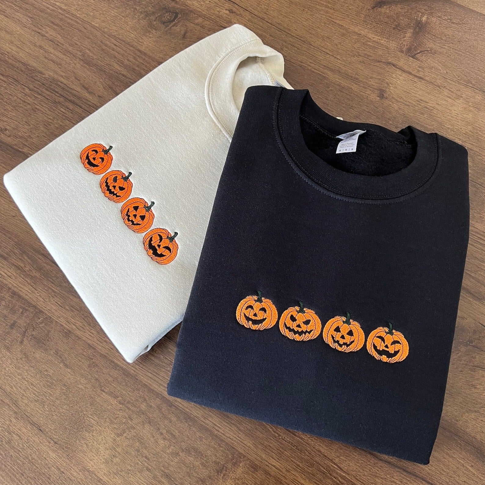 Embroidered Pumpkin Sweatshirt, Halloween Hoodie, Jack-o-Lantern Shirt, Fall Sweatshirt, Spooky Season Shirt, Halloween Sweatshirt