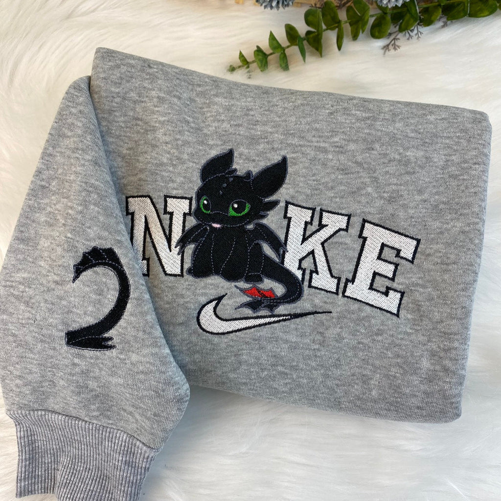 Cute Dragon Couple Style Embroidered – Cute Couple Cartoon Style Embroidered Sweatshirt / Hoodie / T-Shirt