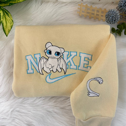 Cute Dragon Couple Style Embroidered – Cute Couple Cartoon Style Embroidered Sweatshirt / Hoodie / T-Shirt