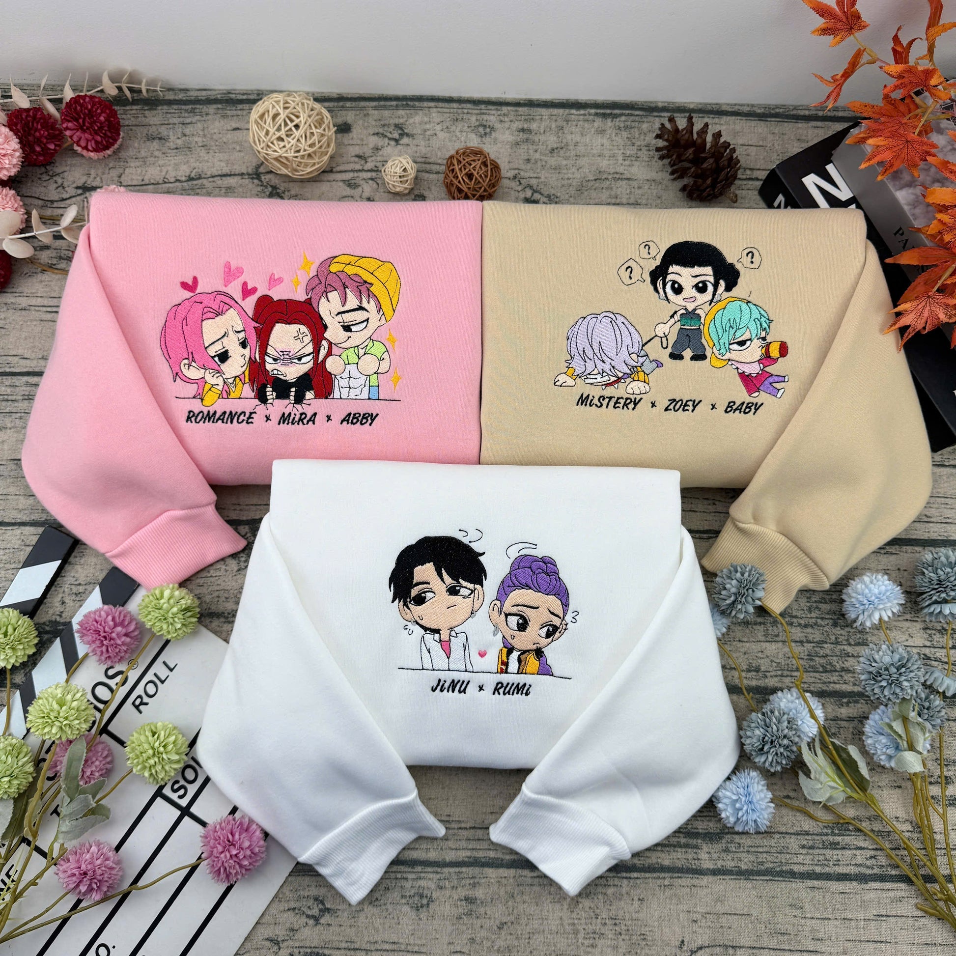 Chibi Vibes – Embroidered Sweatshirt / Hoodie / T-Shirt