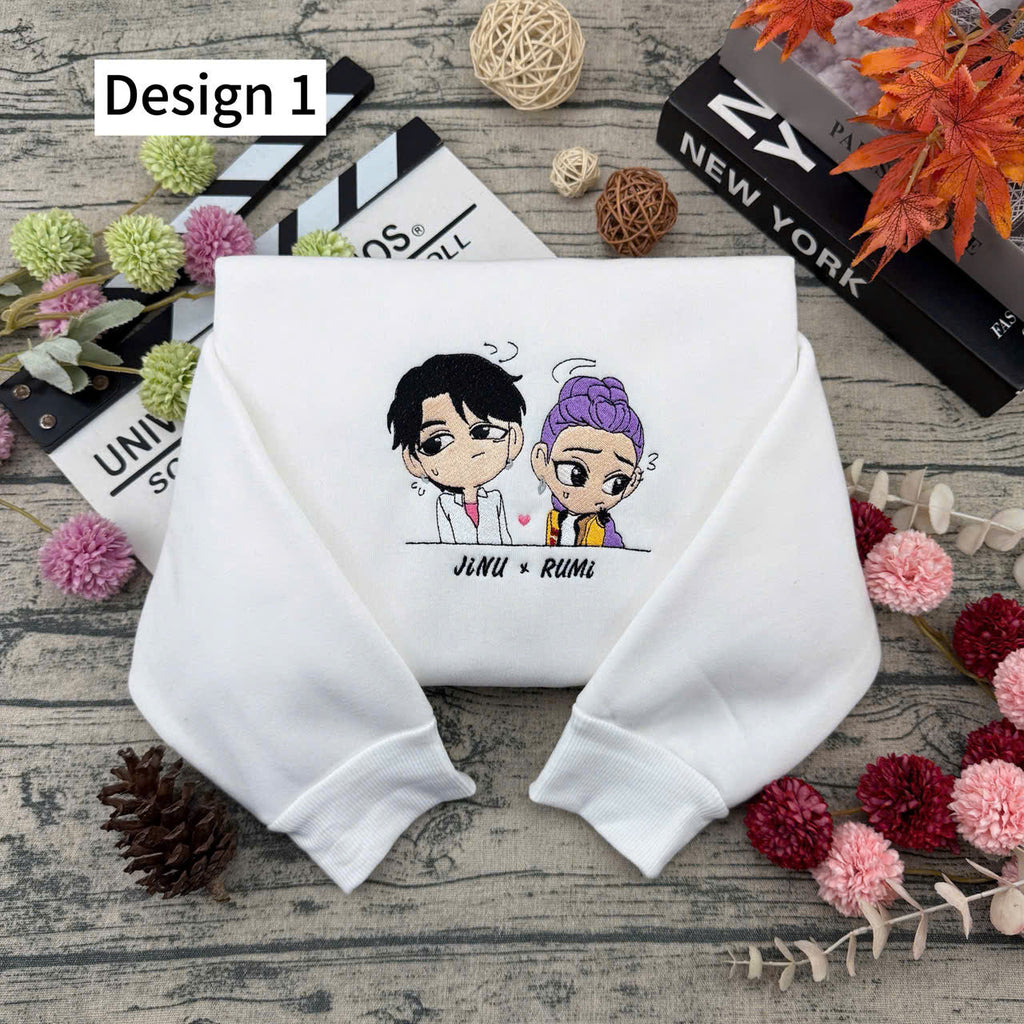 Chibi Vibes – Embroidered Sweatshirt / Hoodie / T-Shirt