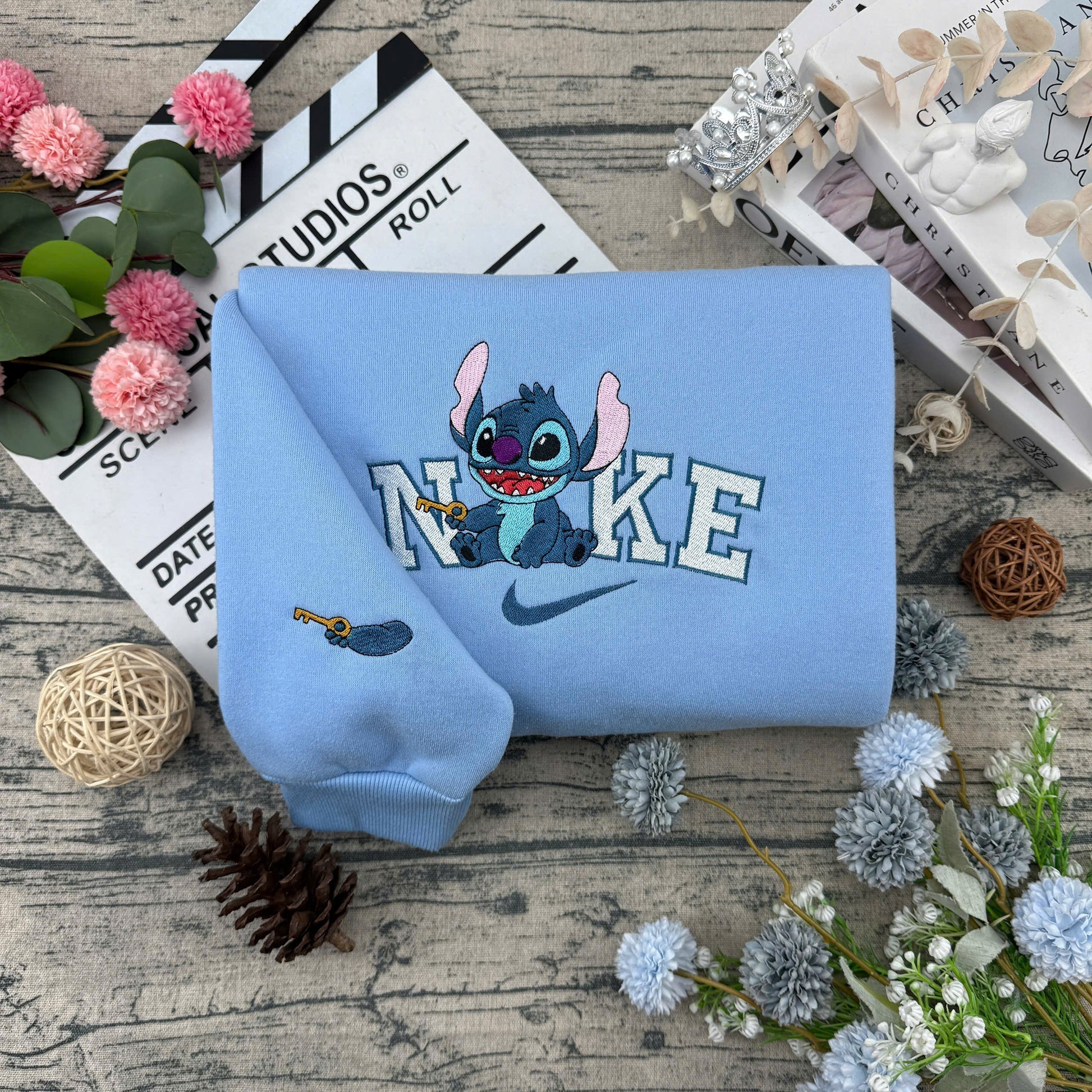 S & A Cute Embroidered – Cute Couple Cartoon Style Embroidered Sweatshirt / Hoodie / T-Shirt
