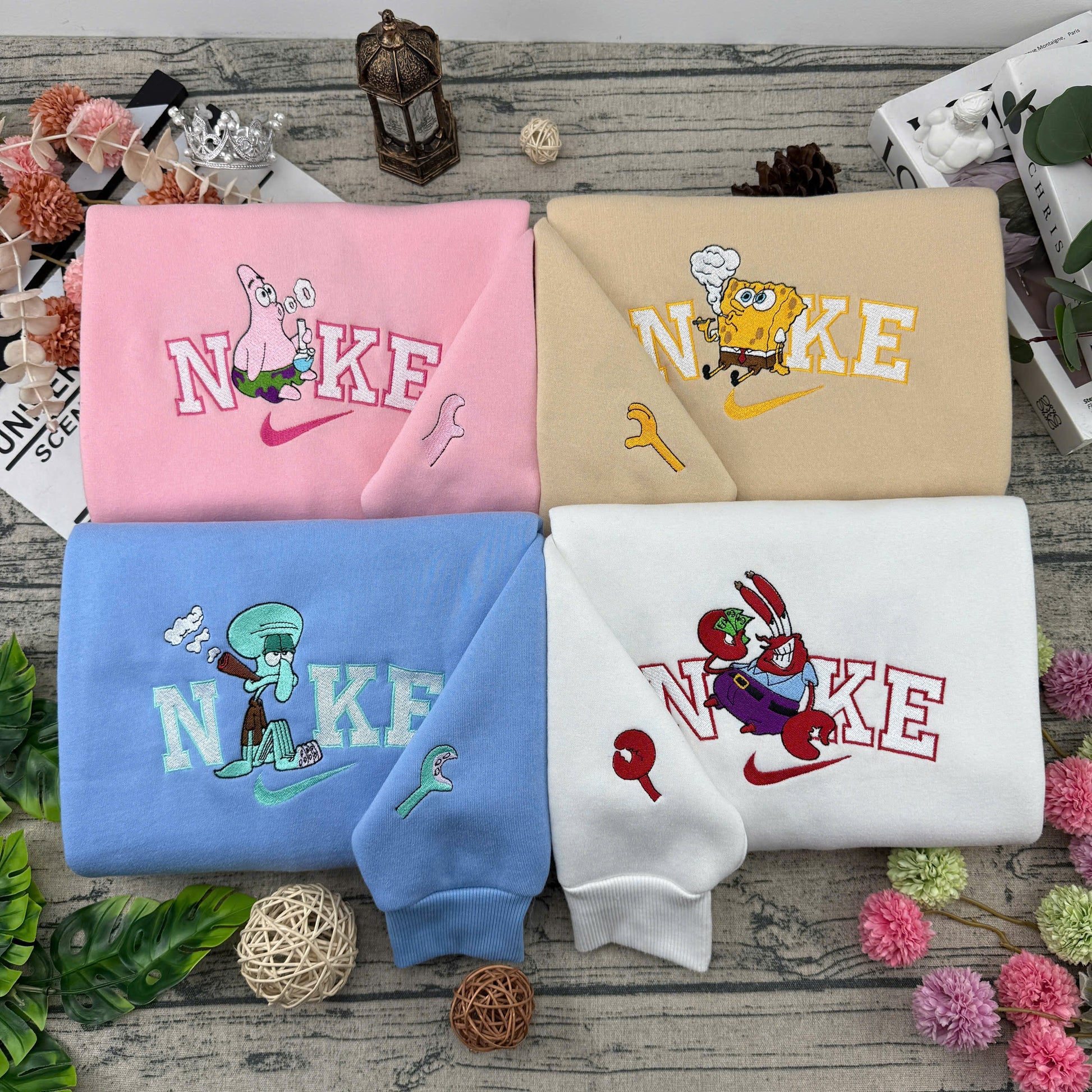 Close Friends Embroidered –  Fun Cartoon Streetwear Embroidered Sweatshirt / Hoodie / T-Shirt