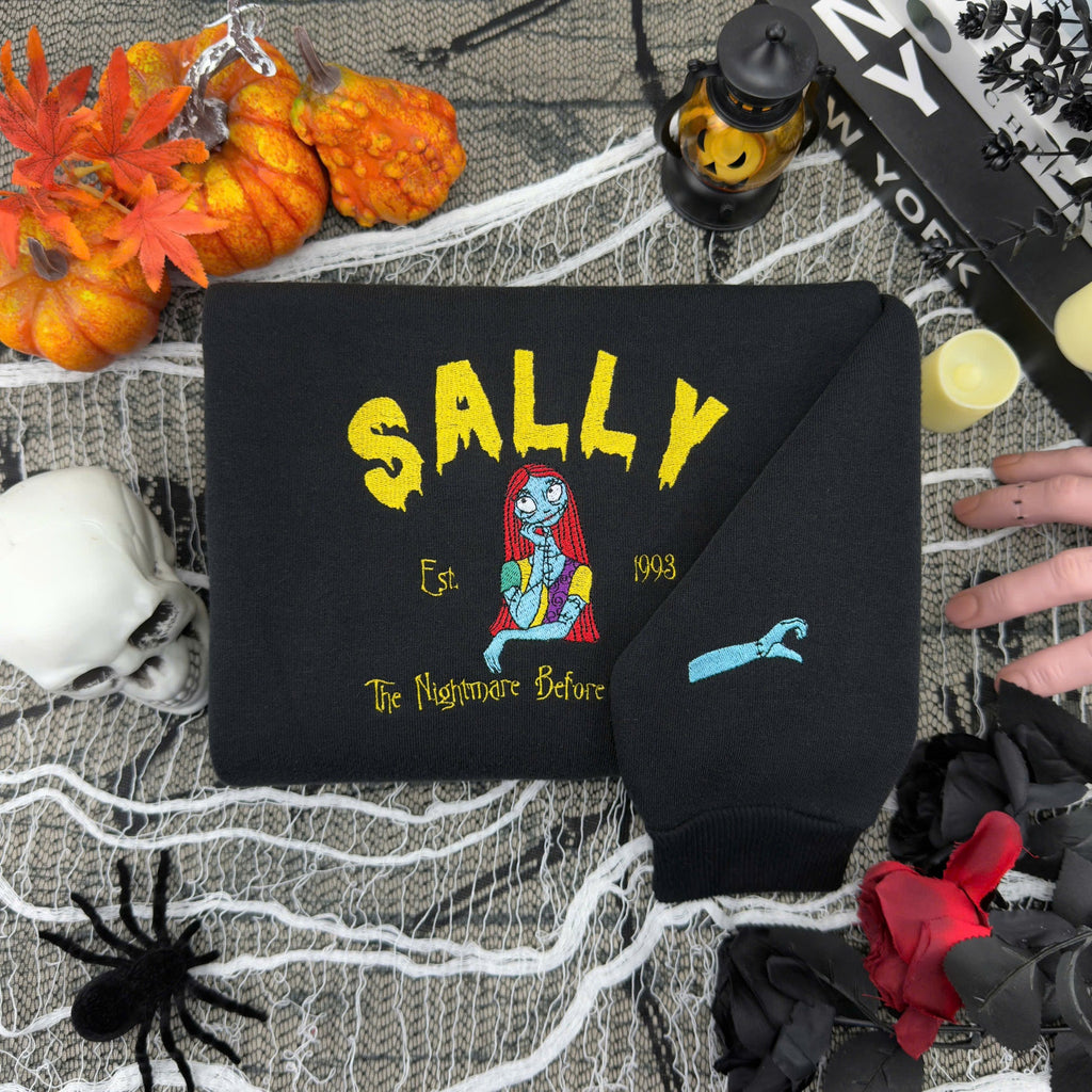 J & S  Name – Halloween Embroidered Sweatshirt / Hoodie / T-Shirt