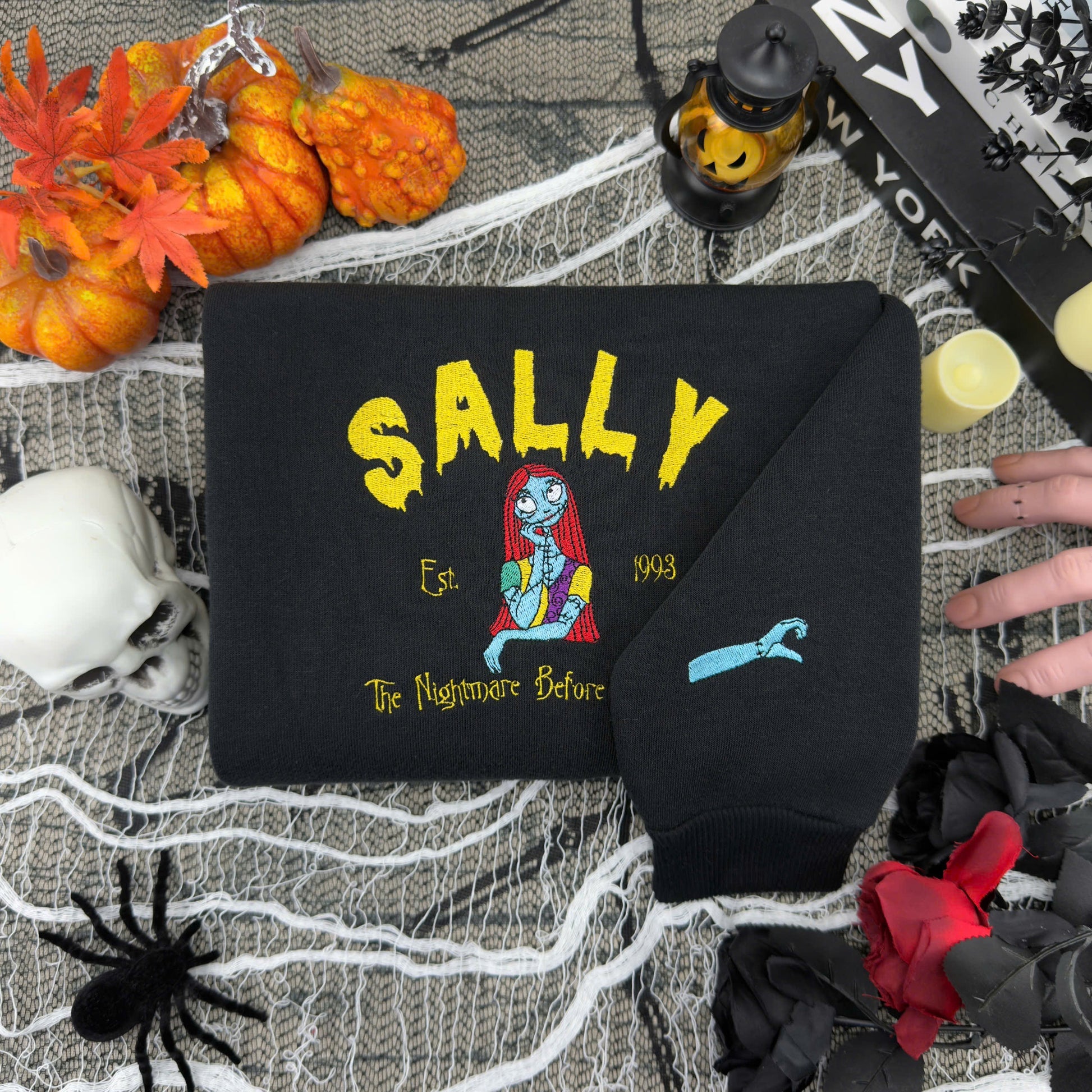 J & S  Name – Halloween Embroidered Sweatshirt / Hoodie / T-Shirt