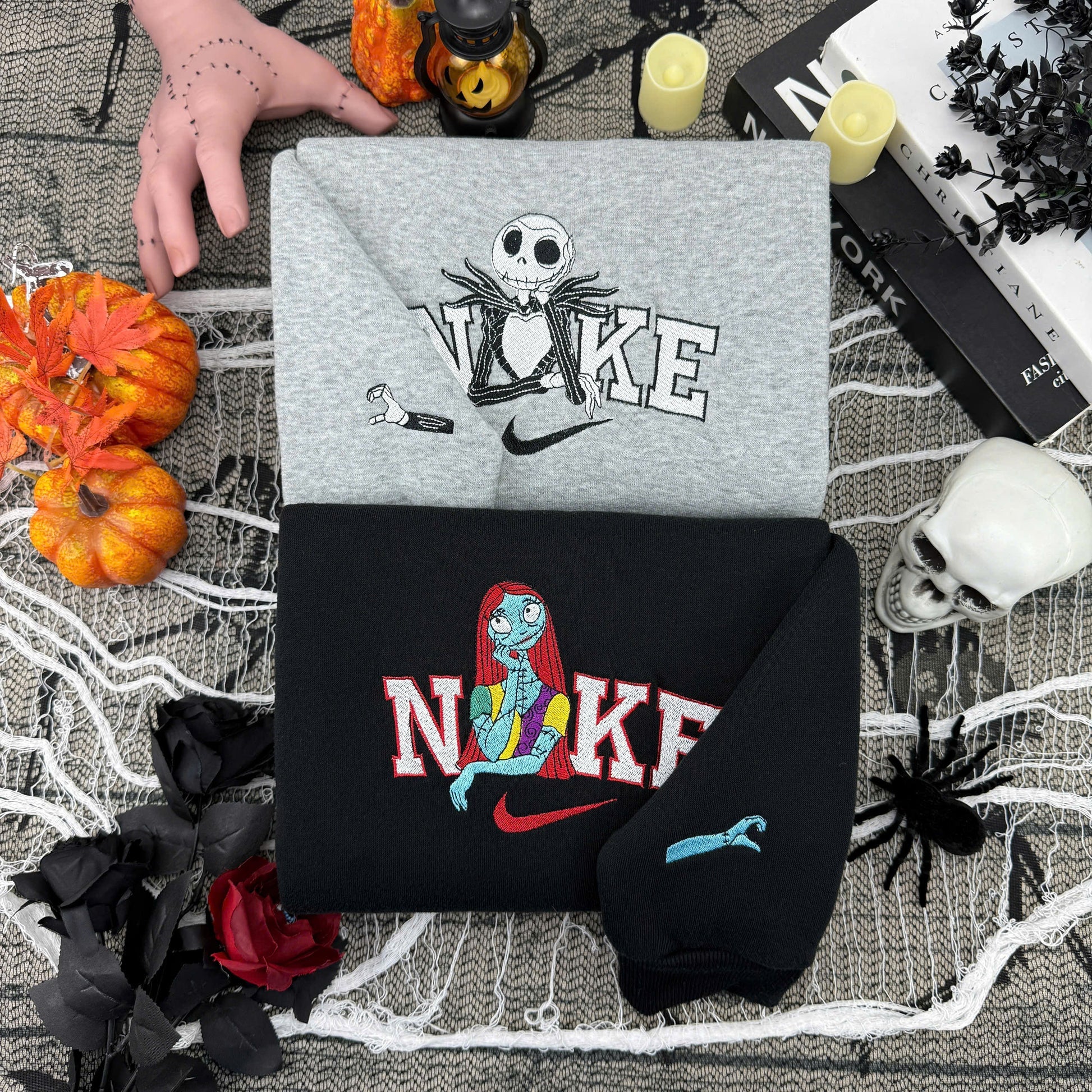 J & S – Halloween Embroidered Sweatshirt / Hoodie / T-Shirt