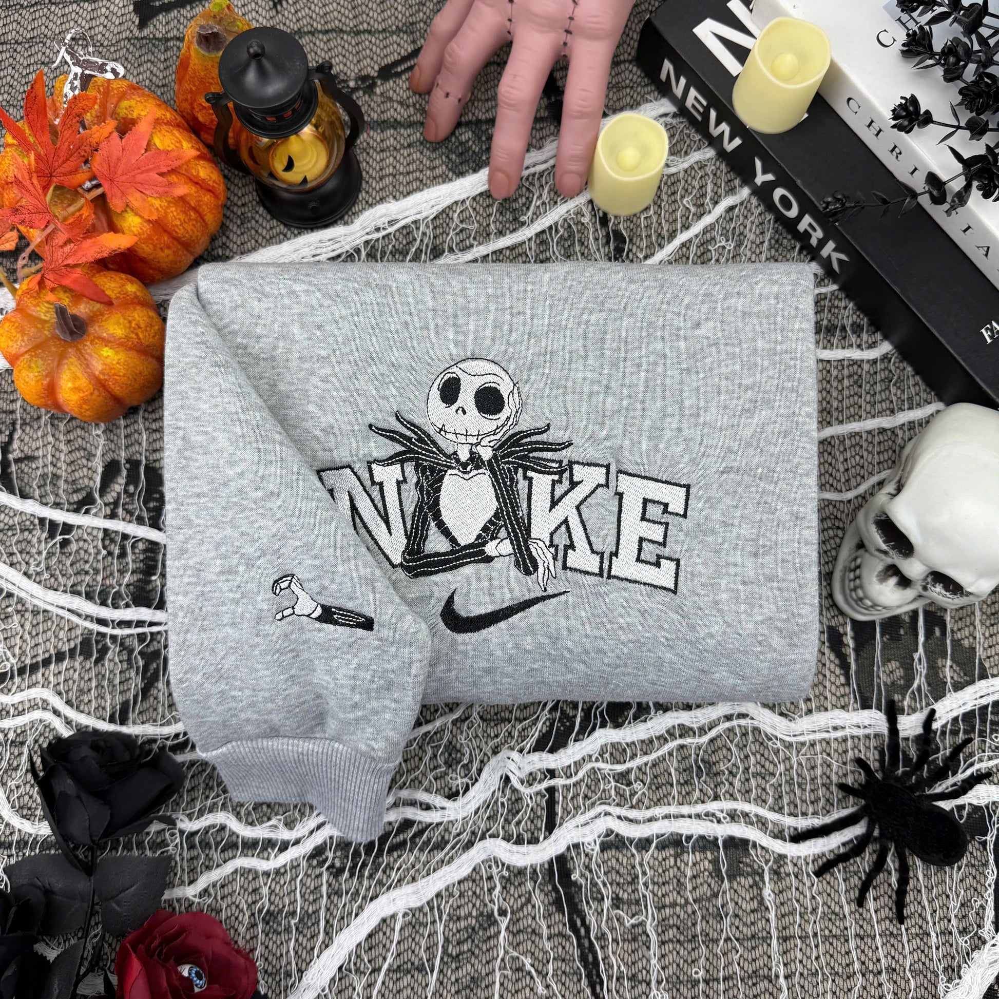 J & S – Halloween Embroidered Sweatshirt / Hoodie / T-Shirt