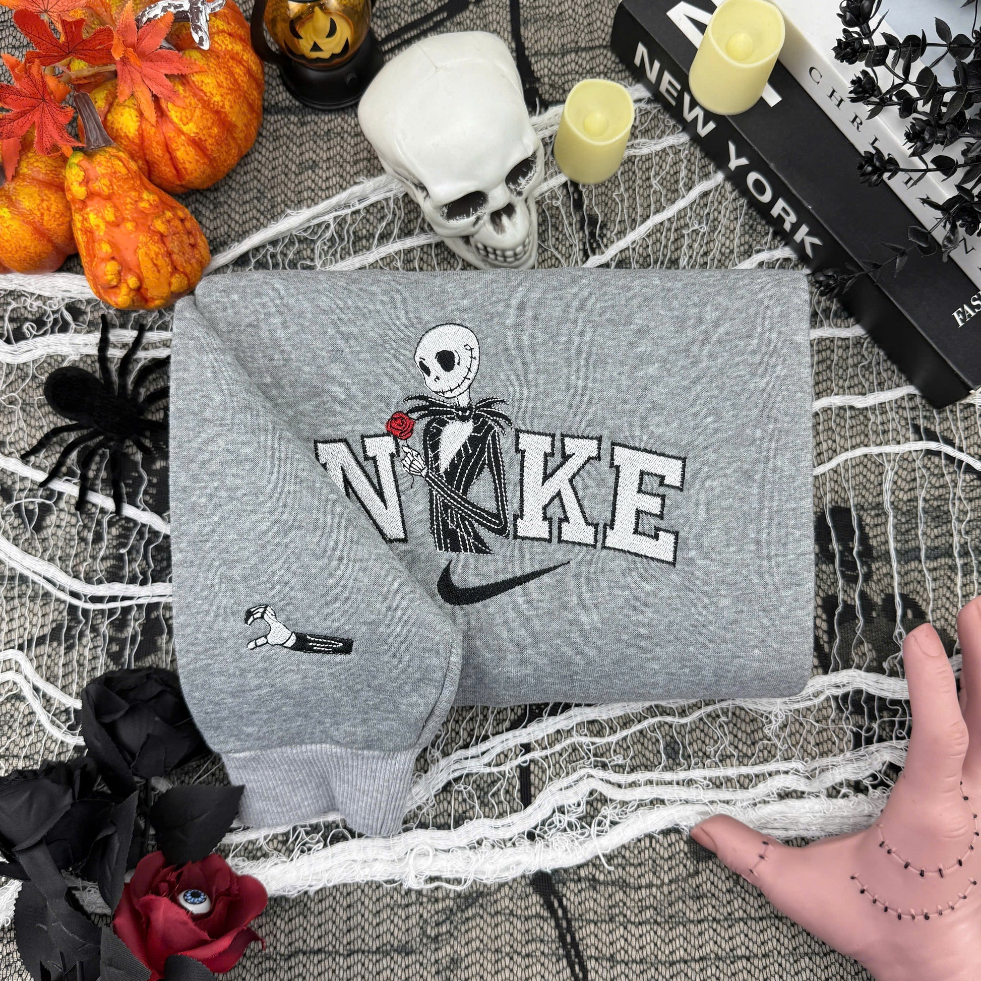 J & S  NewVer  –  Halloween Embroidered Sweatshirt / Hoodie / T-Shirt