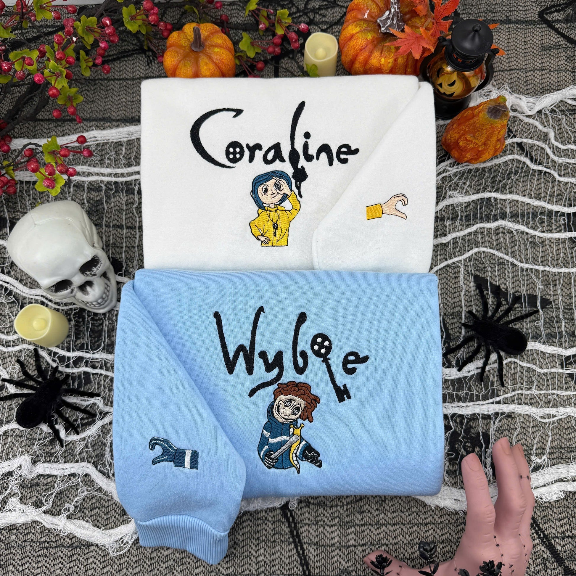 W & C Name –  Halloween Embroidered Sweatshirt / Hoodie / T-Shirt