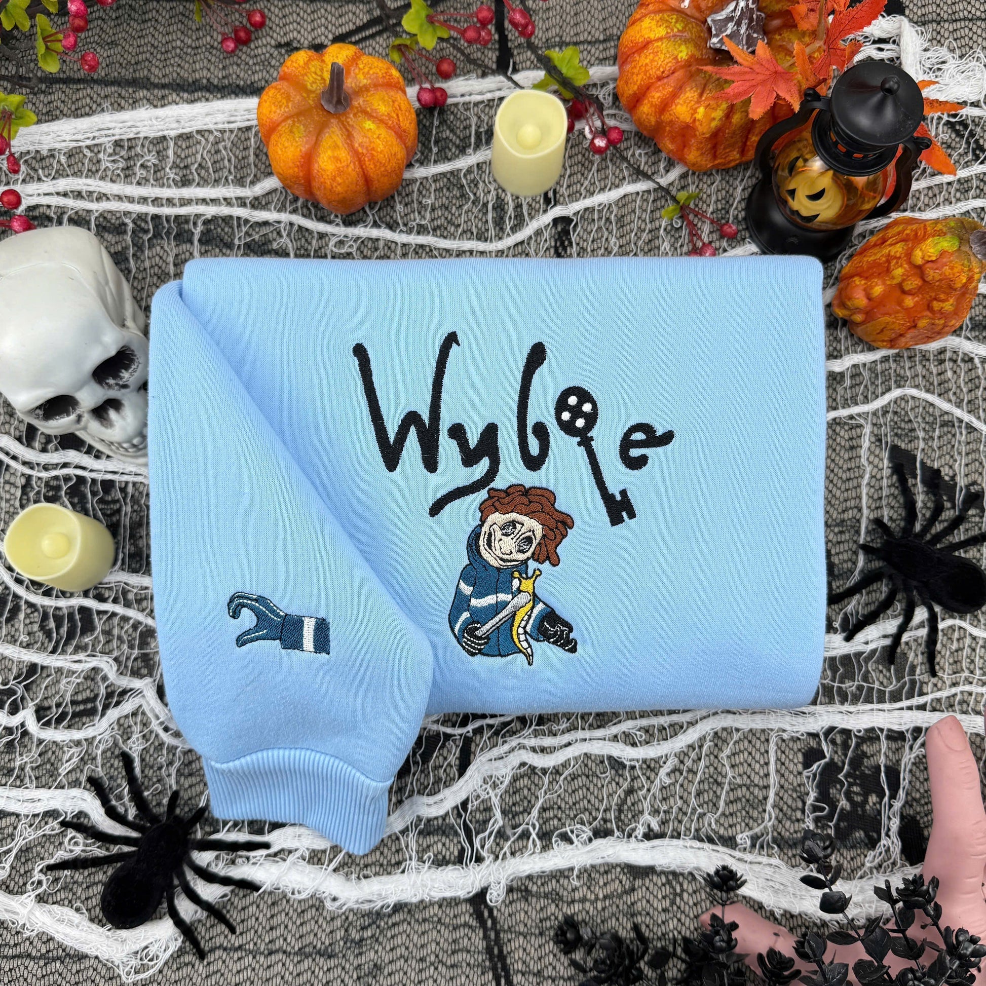 W & C Name –  Halloween Embroidered Sweatshirt / Hoodie / T-Shirt