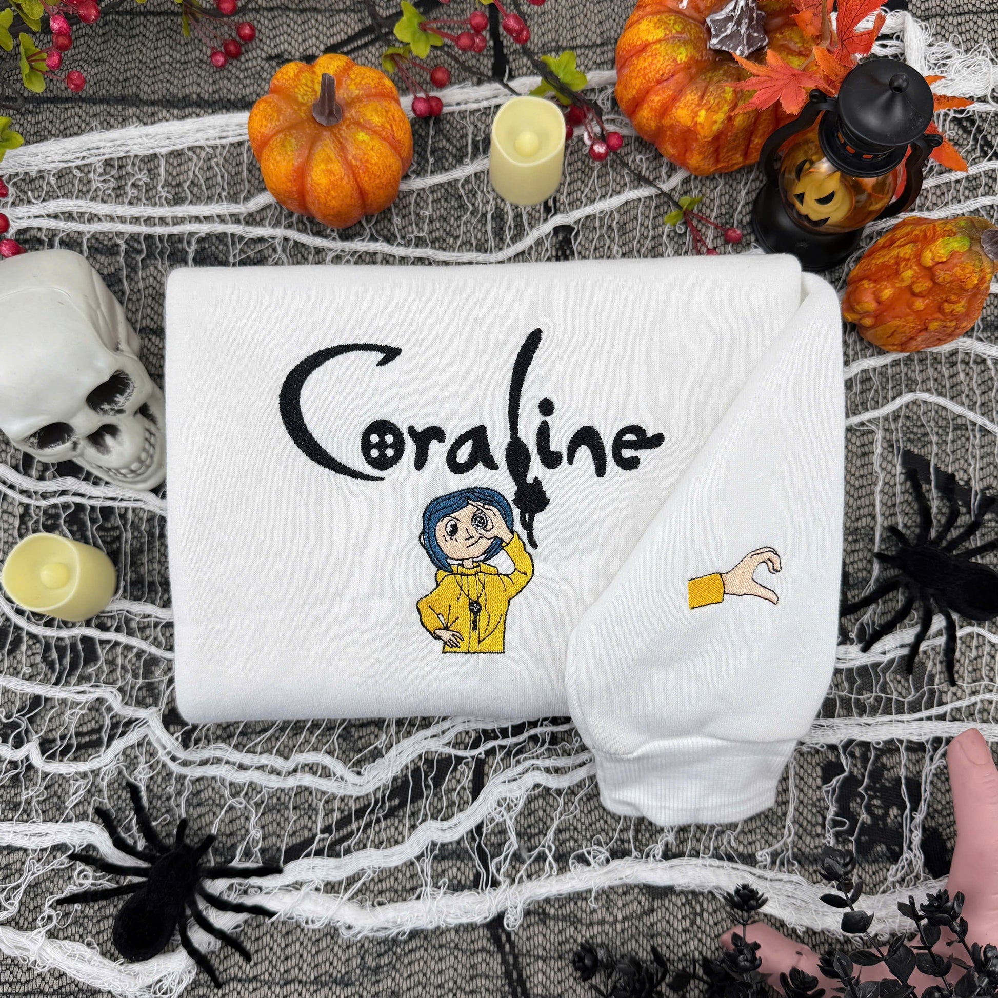 W & C Name –  Halloween Embroidered Sweatshirt / Hoodie / T-Shirt