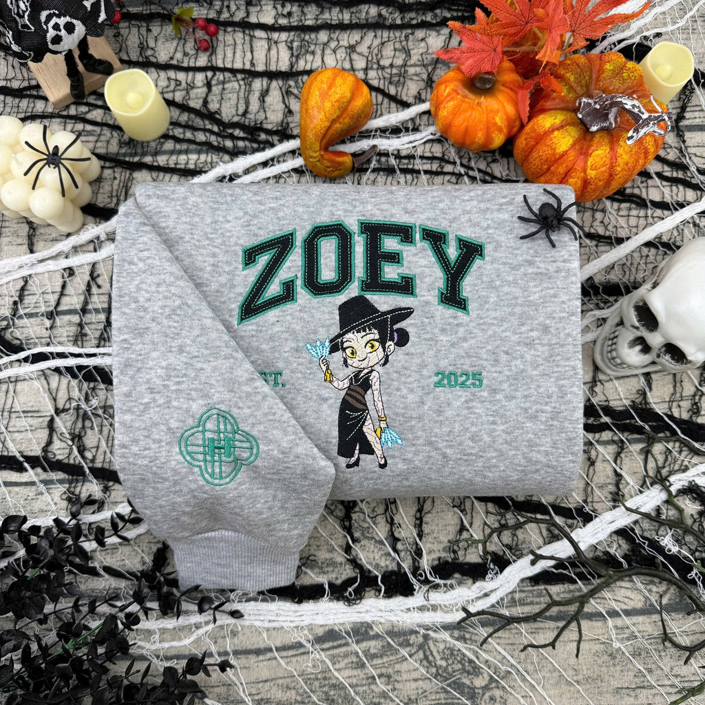K - Pop Halloween Embroidered – Cute Couple Cartoon Style Embroidered Sweatshirt / Hoodie / T-Shirt