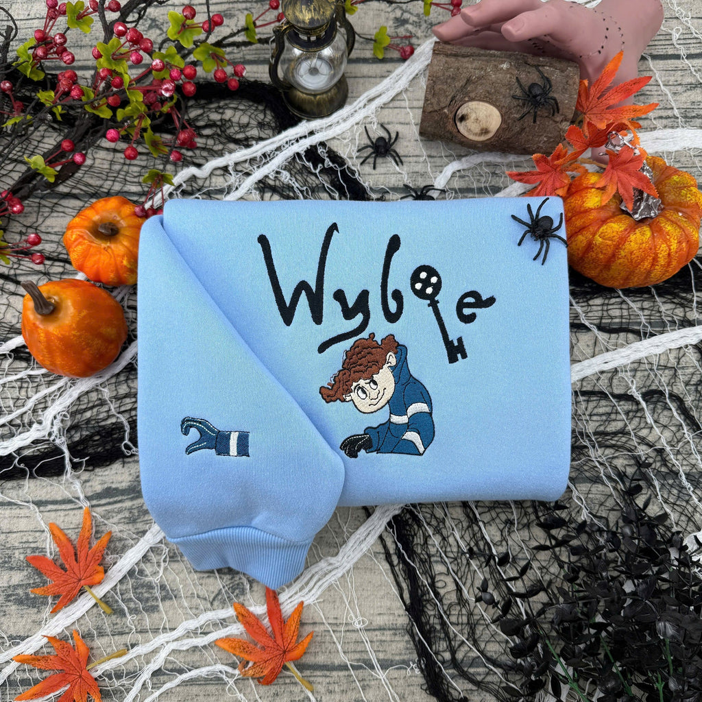 W & C Halloween Embroidered – Cute Couple Cartoon Style Embroidered Sweatshirt / Hoodie / T-Shirt